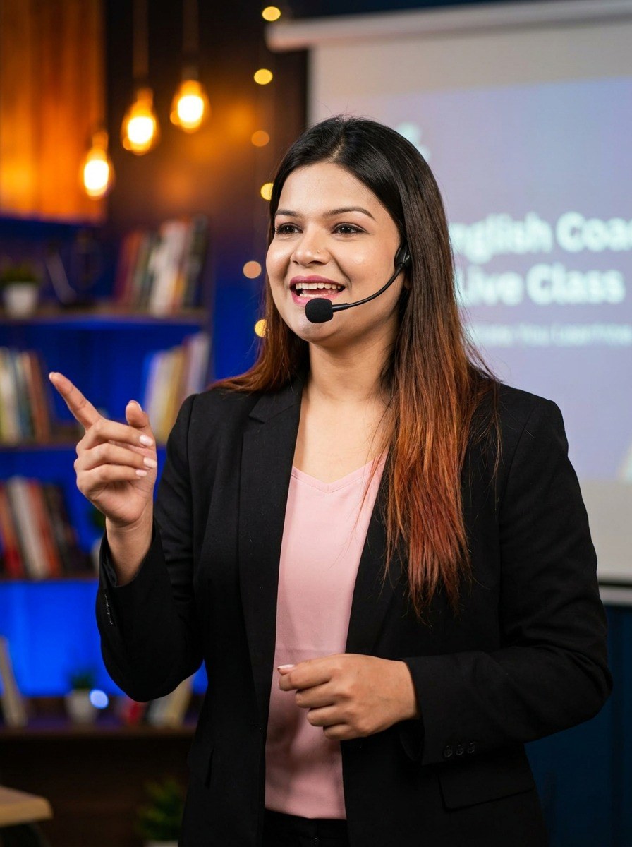 Parul Arya teaching spoken English with confidence
